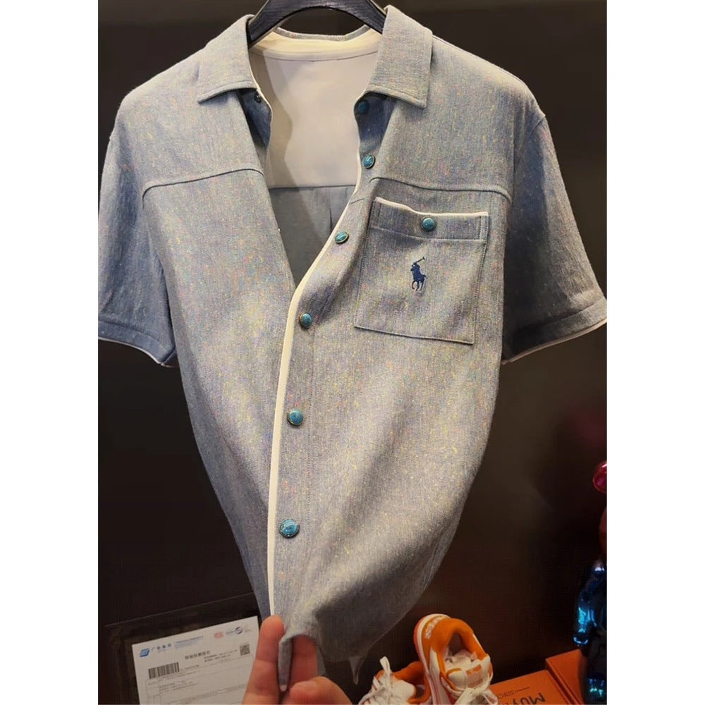 Textured Stitch Polo Shirt