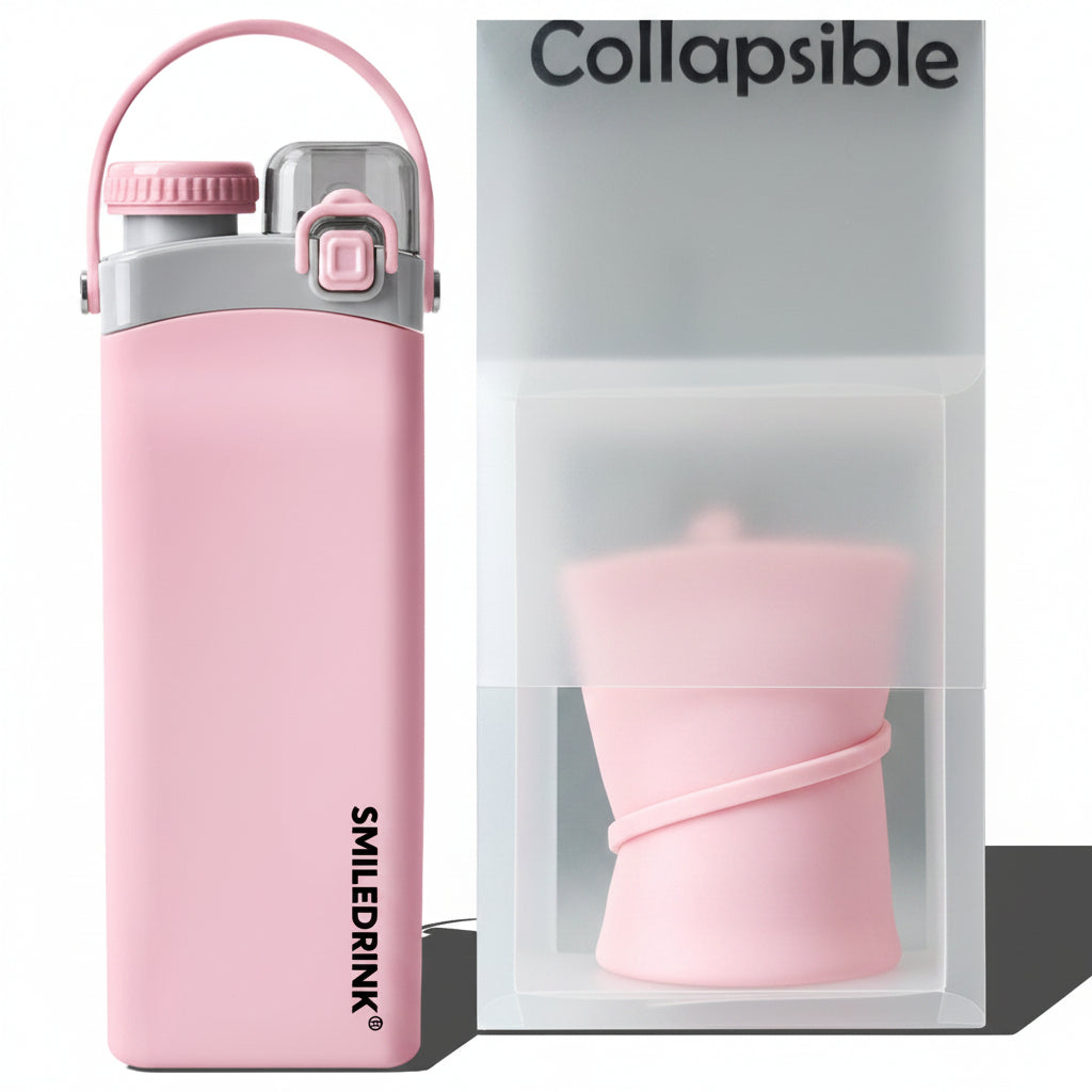 600ml Collapsible Silicone Water Bottle