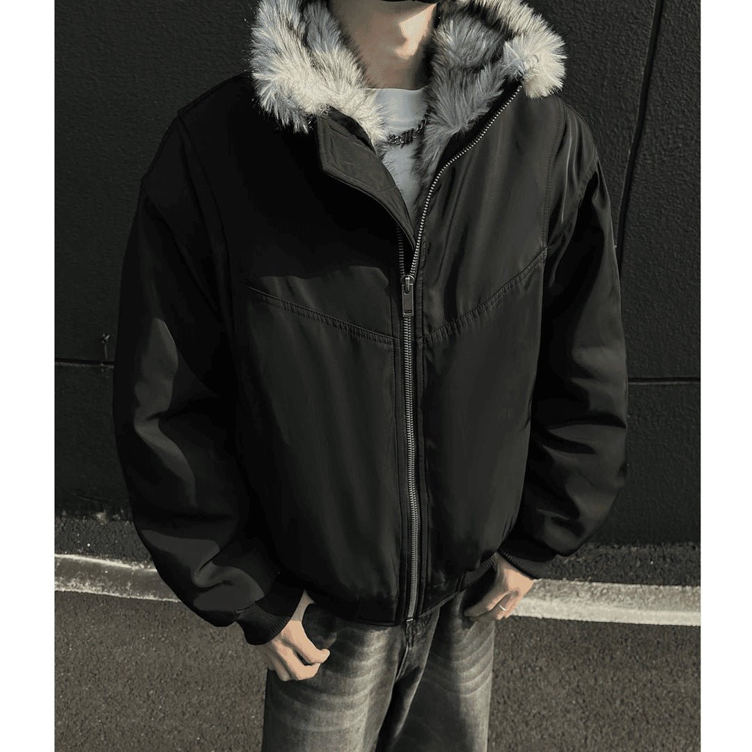 Fur-Lined Bomber Jacket