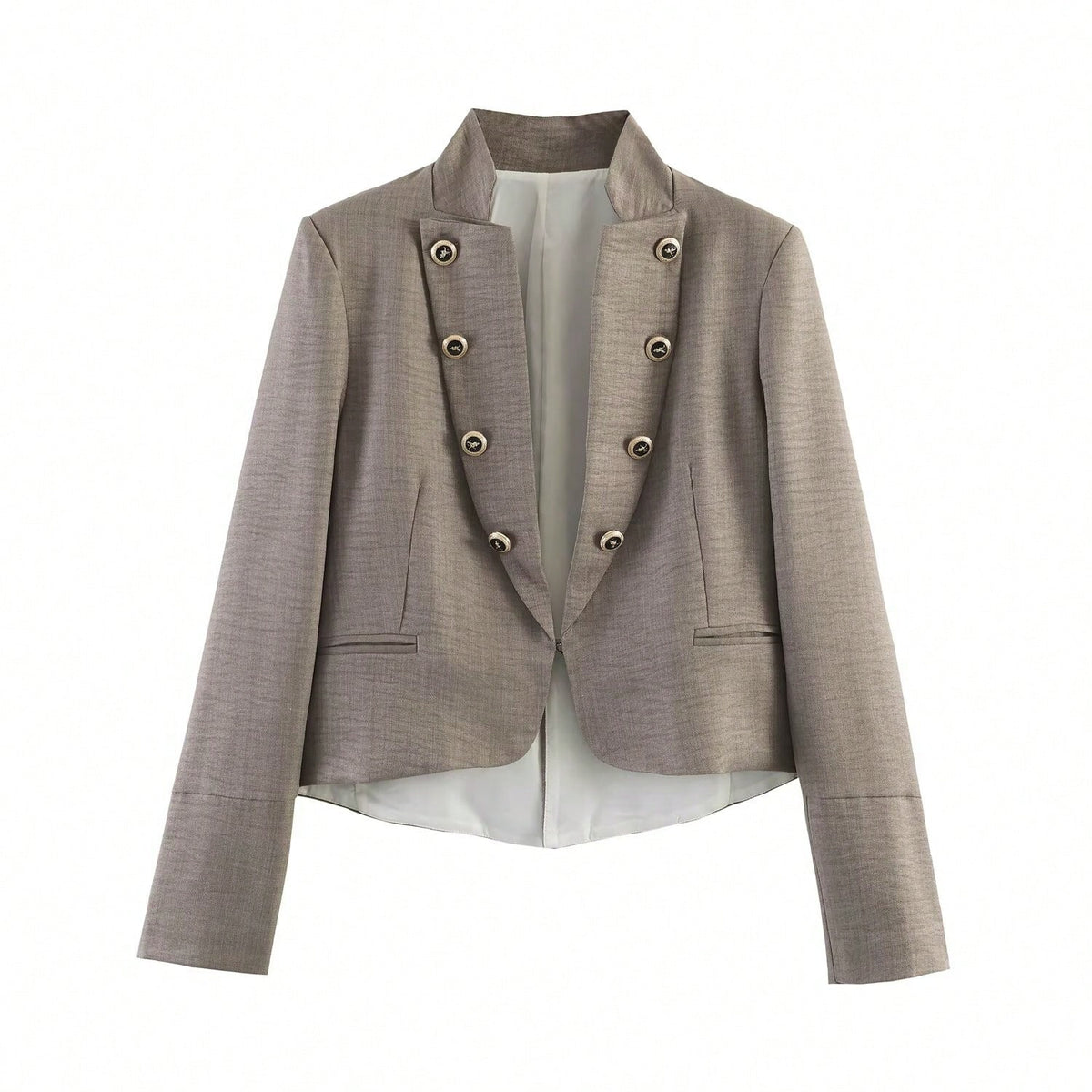 Women's Cropped Stand-Collar Blazer