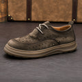 Perforated Leather Casual Shoes