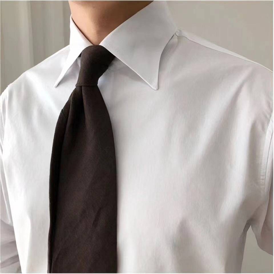 Modern Point-Collar Wrinkle-Resistant Dress Shirt