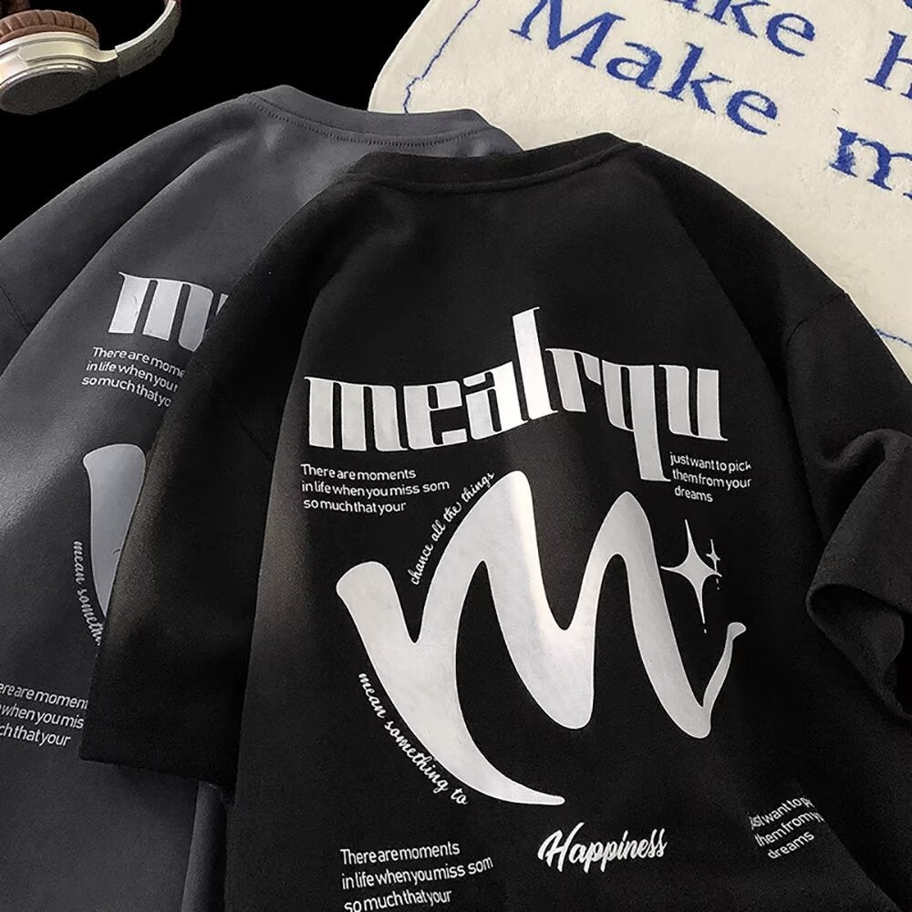 Oversize "M" Print Tee