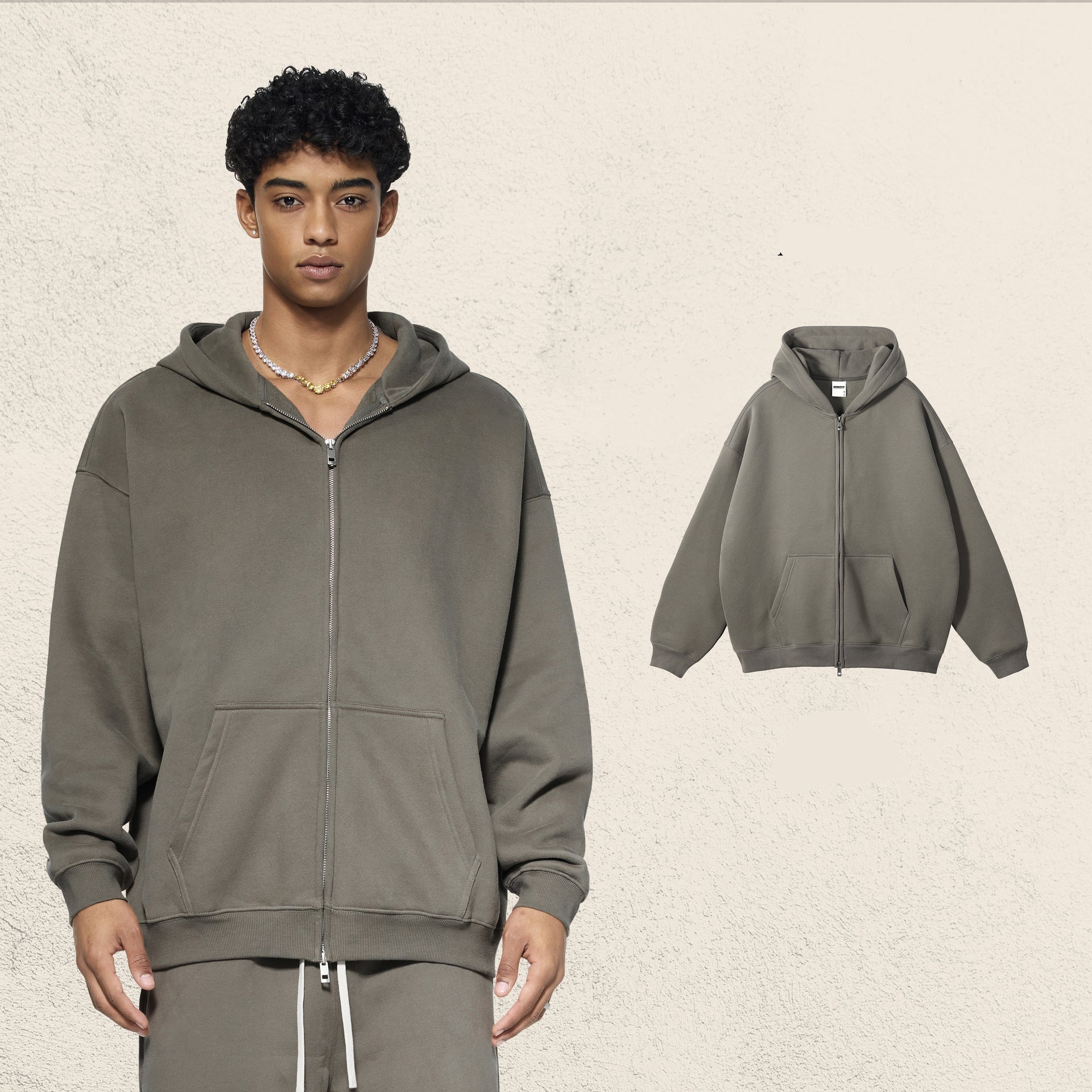 Heavyweight Thermal Dual-Zip Hoodie