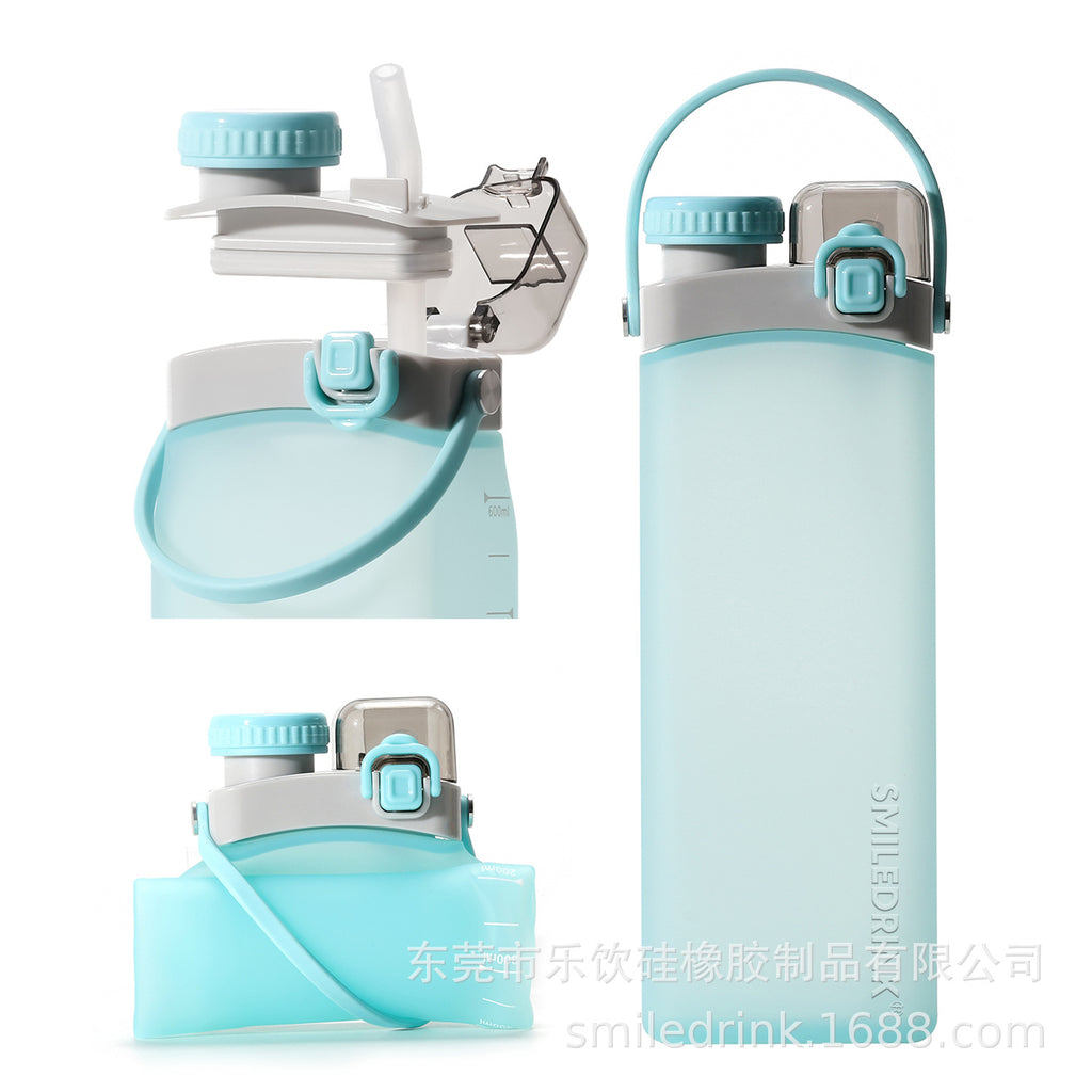 600ml Collapsible Silicone Water Bottle