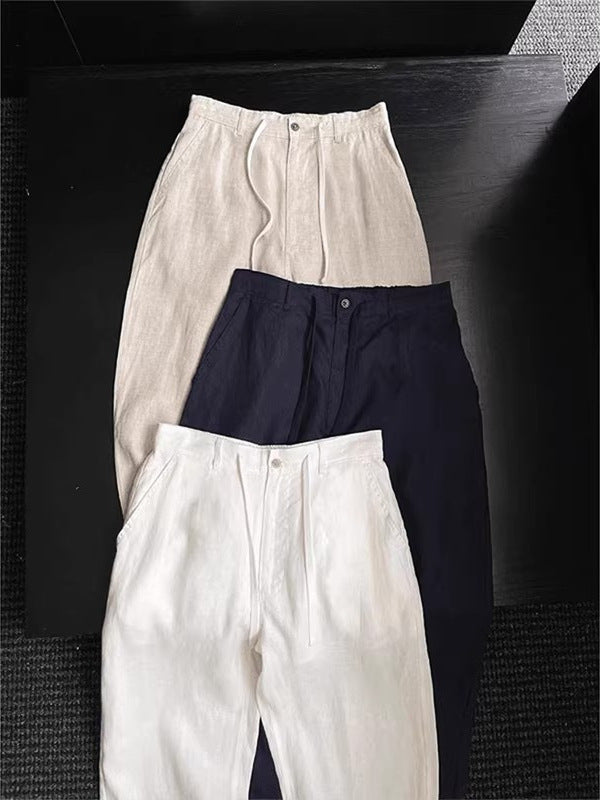 Linen Straight Leg Trousers