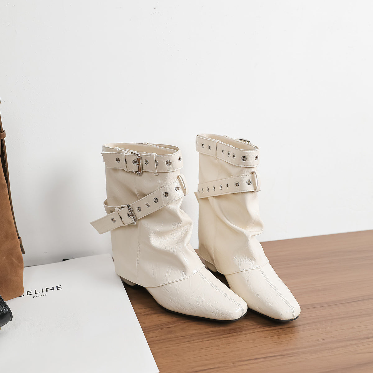 Buckle Western Mid-Calf Boots