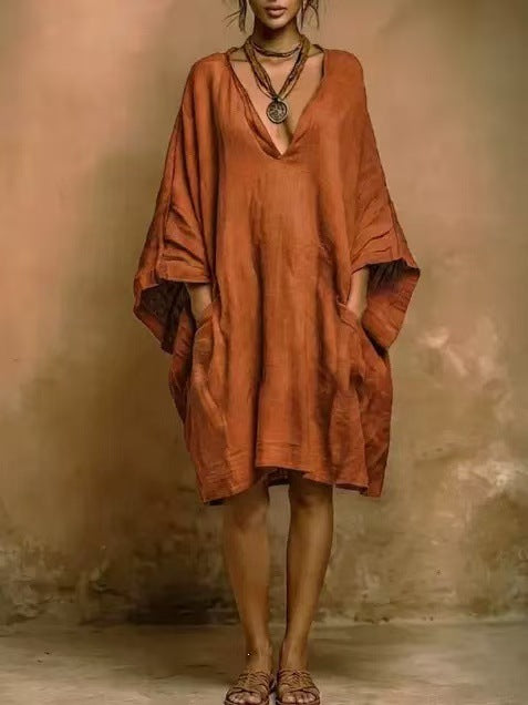 Loose Batwing Sleeve Dress