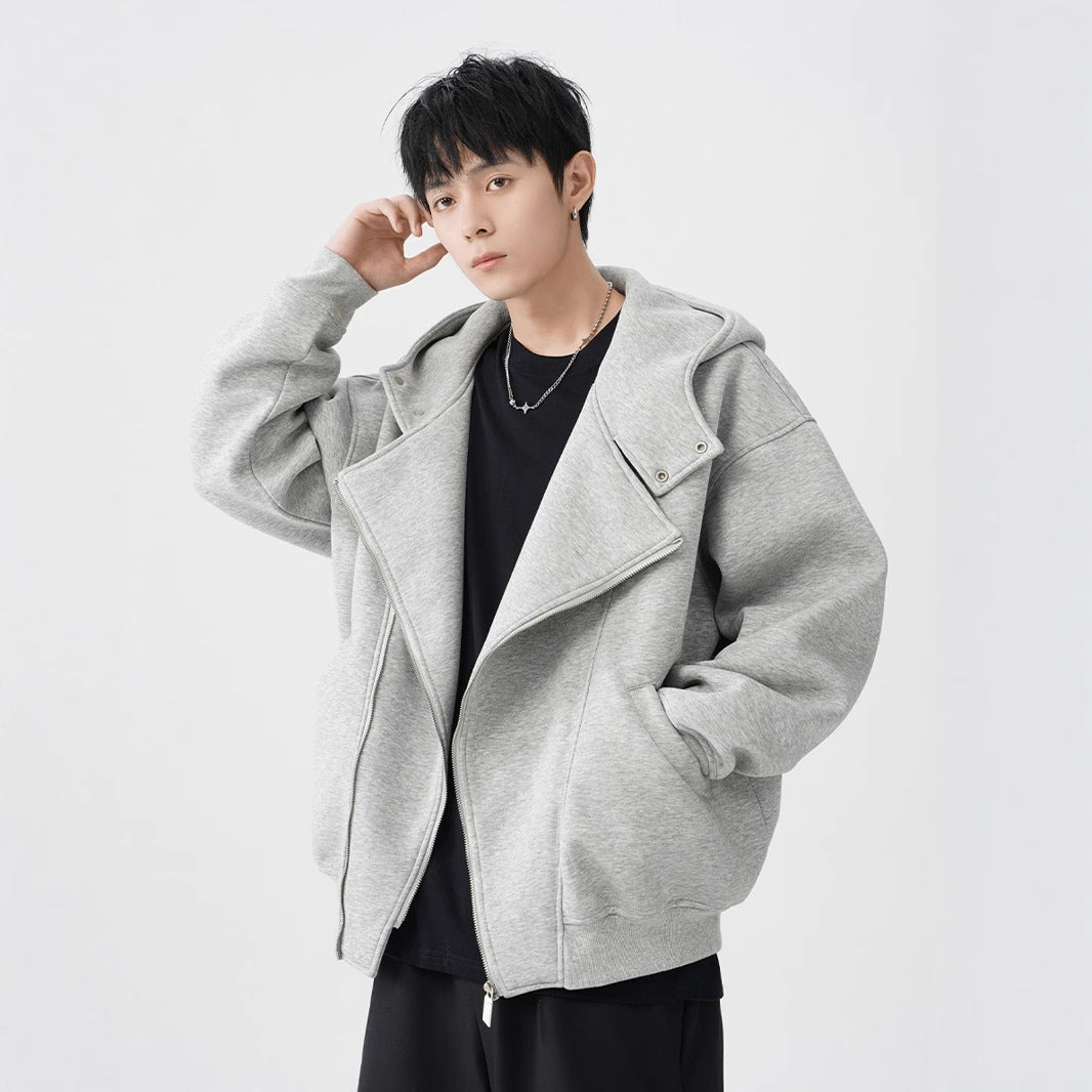Asymmetrical Zip-Up Hoodie