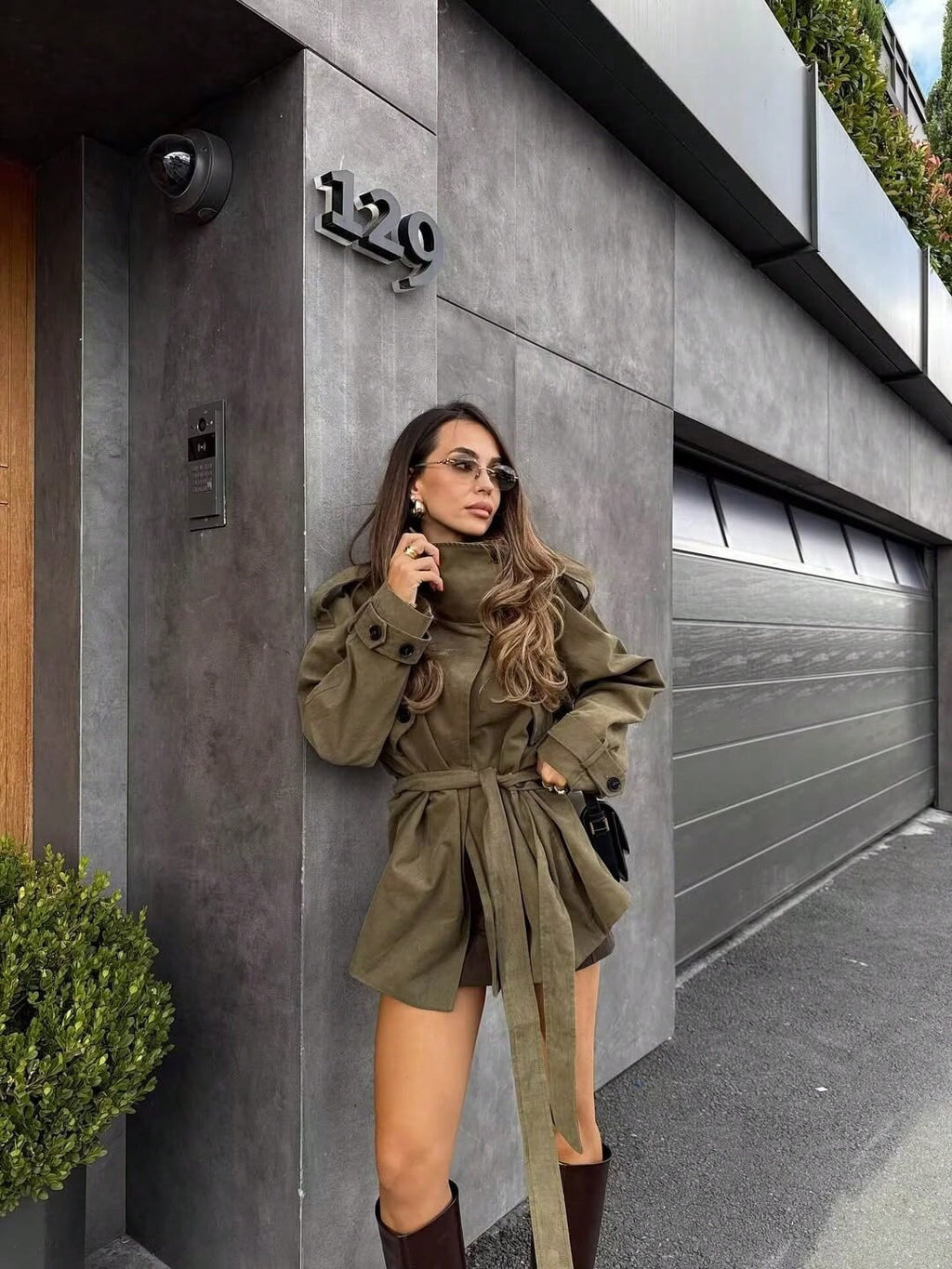 Women's Belted Trench Coat
