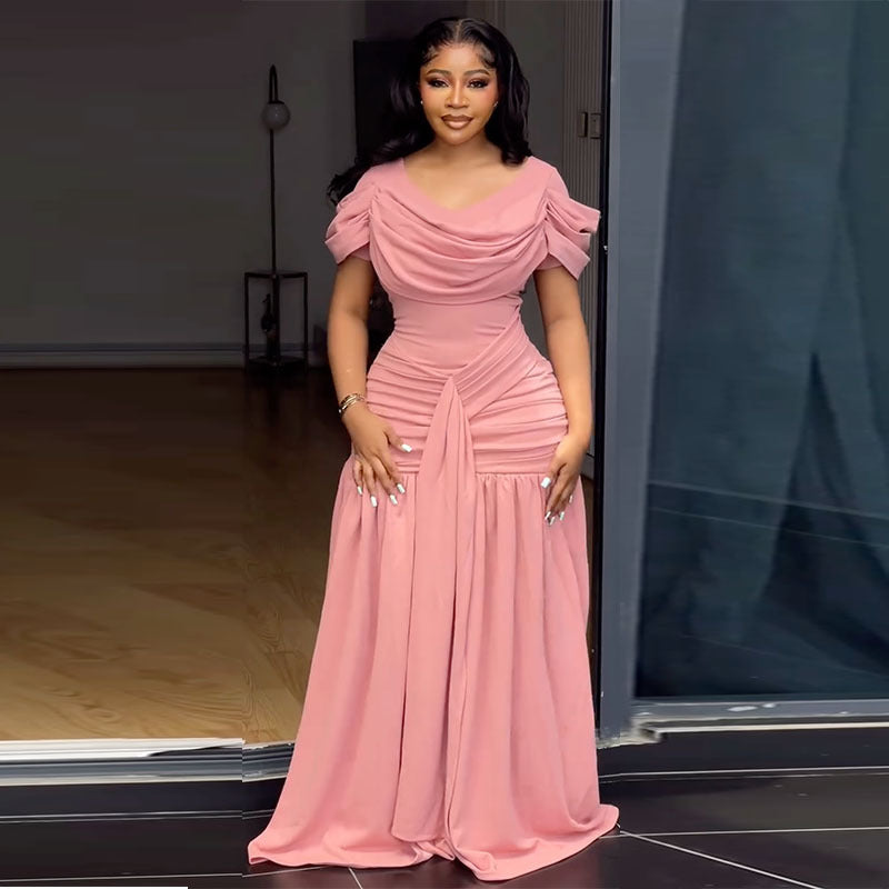 Pleated Bodycon Midi Dress