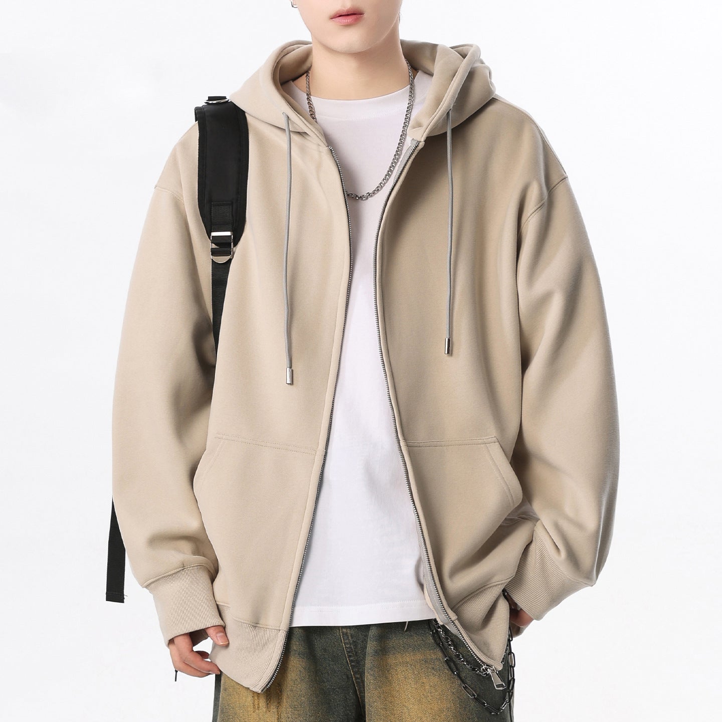 Casual Zip-Up Hoodie