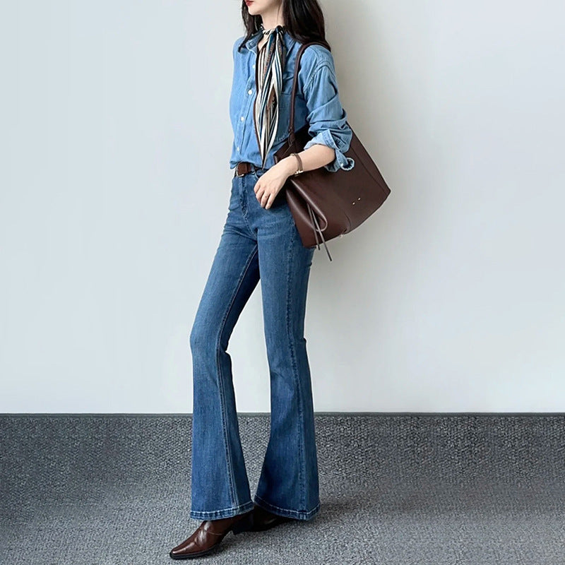 Vintage High-Waist Flared Jeans