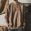 Suede fleece sweatshirt khaki