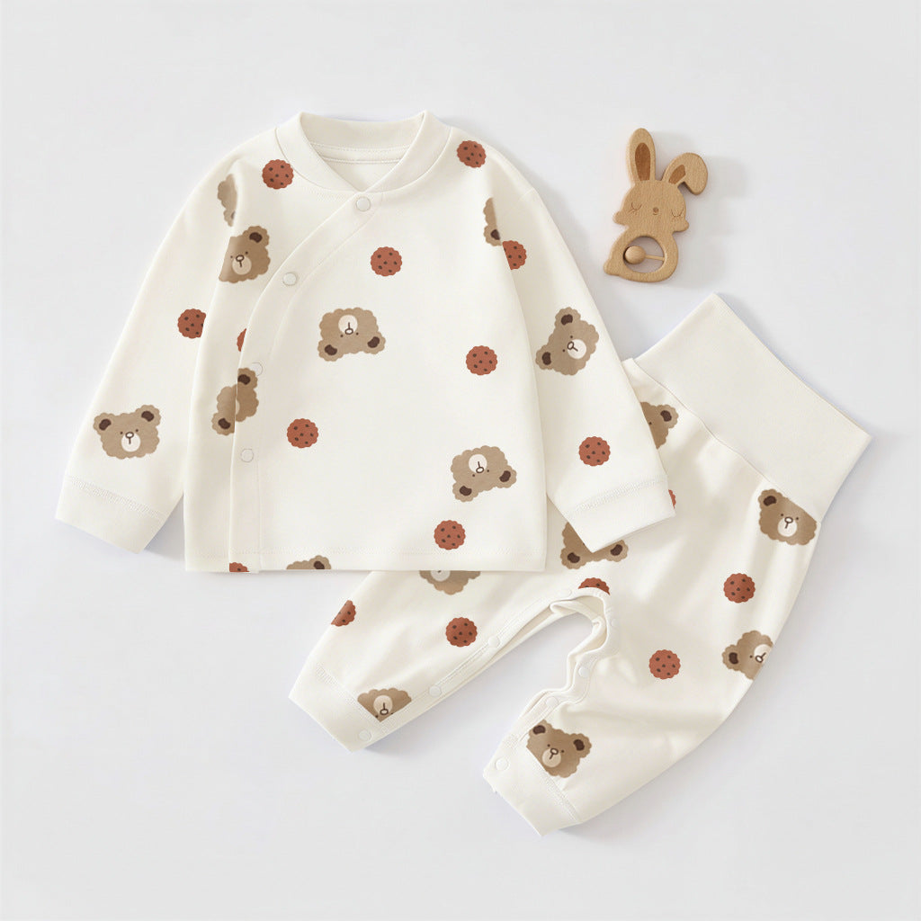 Cotton Baby High-Waist Thermal Set