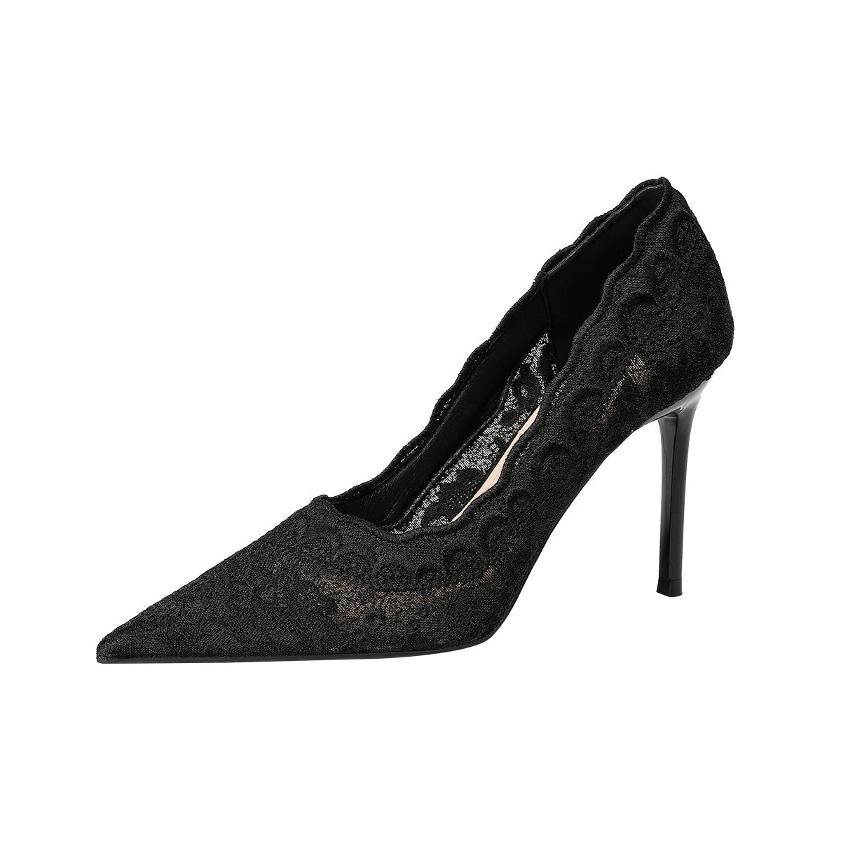 Lace Pointed-Toe Stilettos