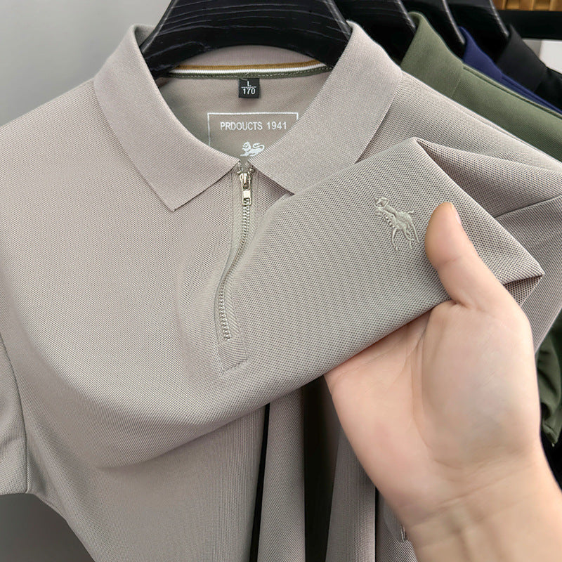 Men’s Business Casual Half-Zip Polo