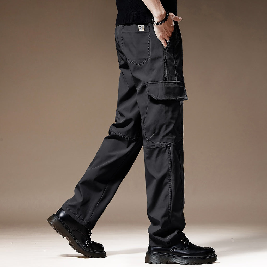 Pants: men's three-proof cargo slacks, men's straight-leg pants, plus-size assault pants, loose and versatile multi-pocket long pants