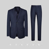 Navy blue two-piece suit