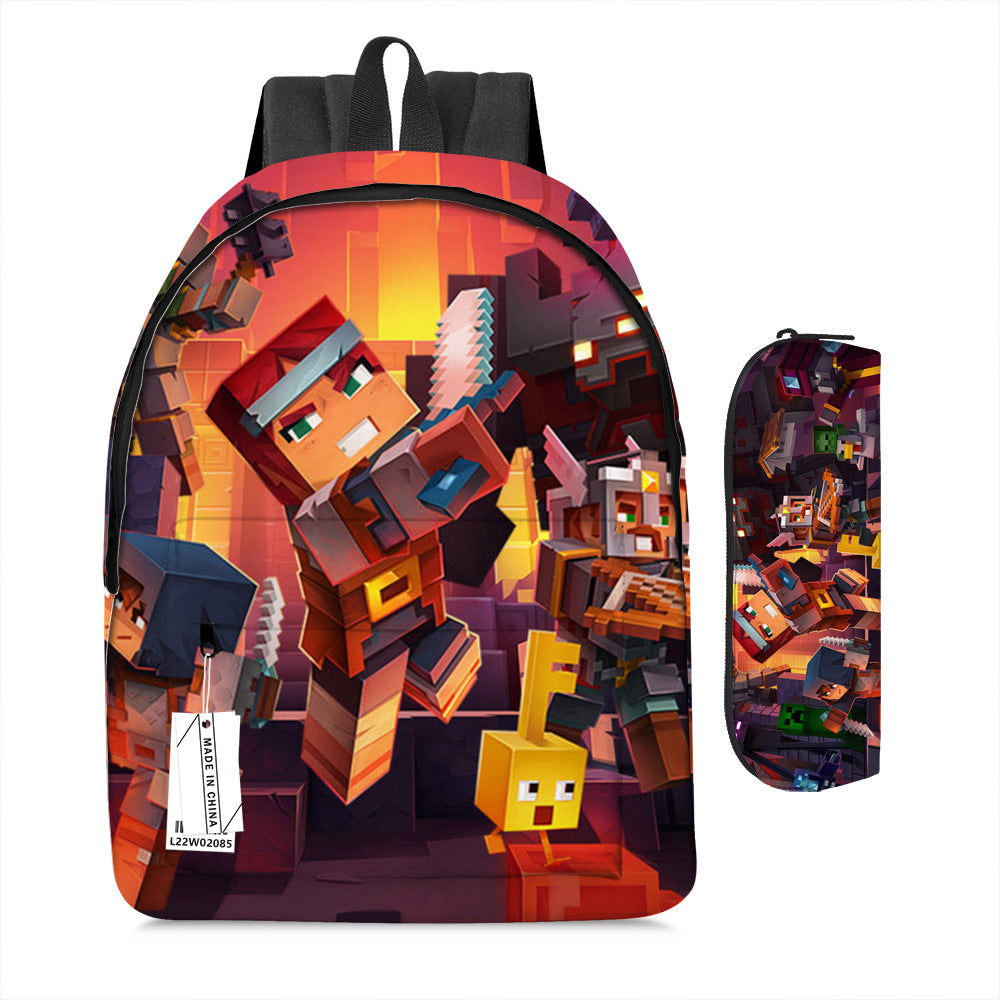 Pixel Game Backpack Set