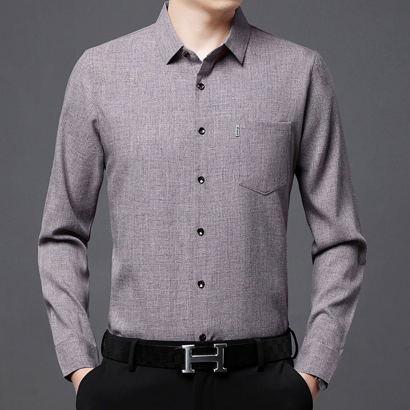 Men's Long-Sleeved Business Casual Shirt