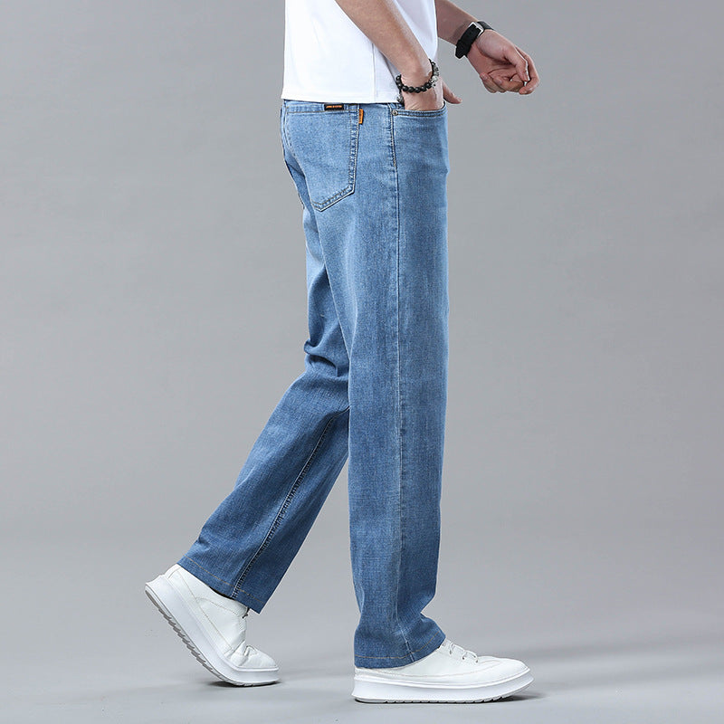 Ice Silk Wide-Leg Jeans