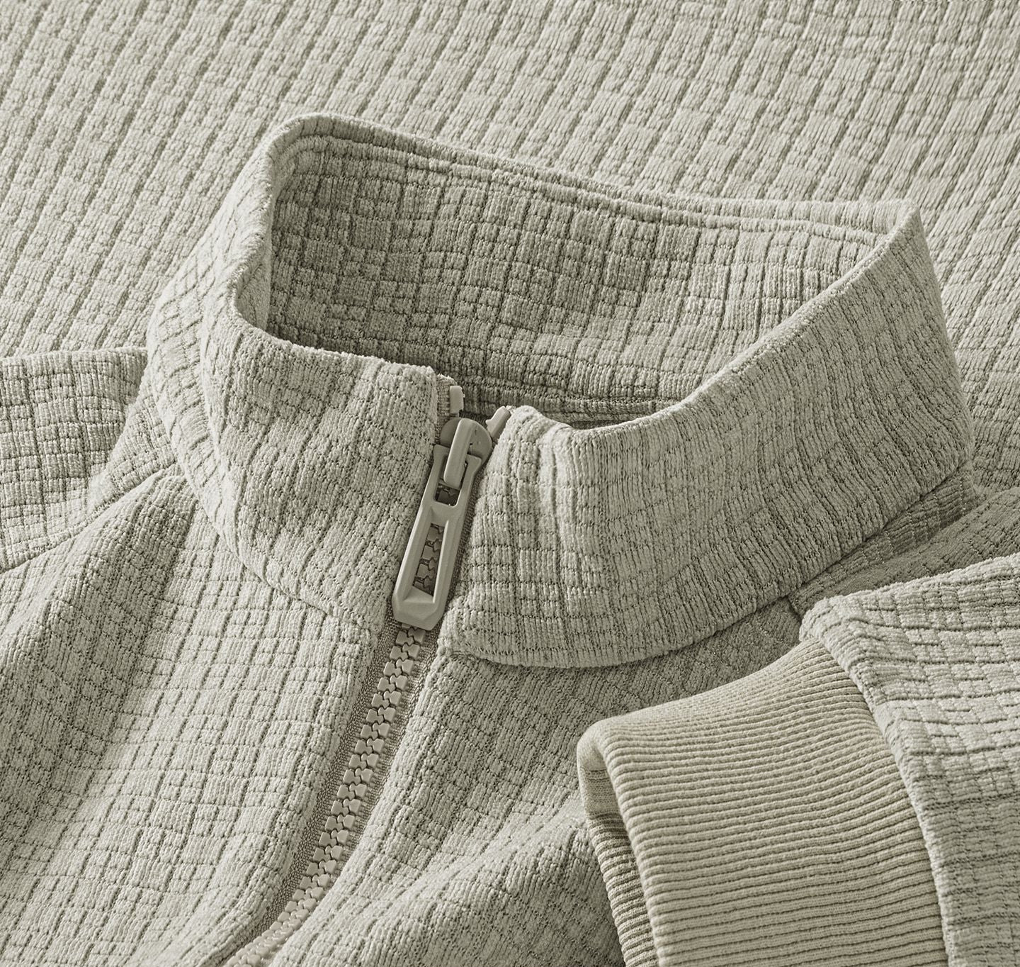 High Texture Quarter Zip Pullover