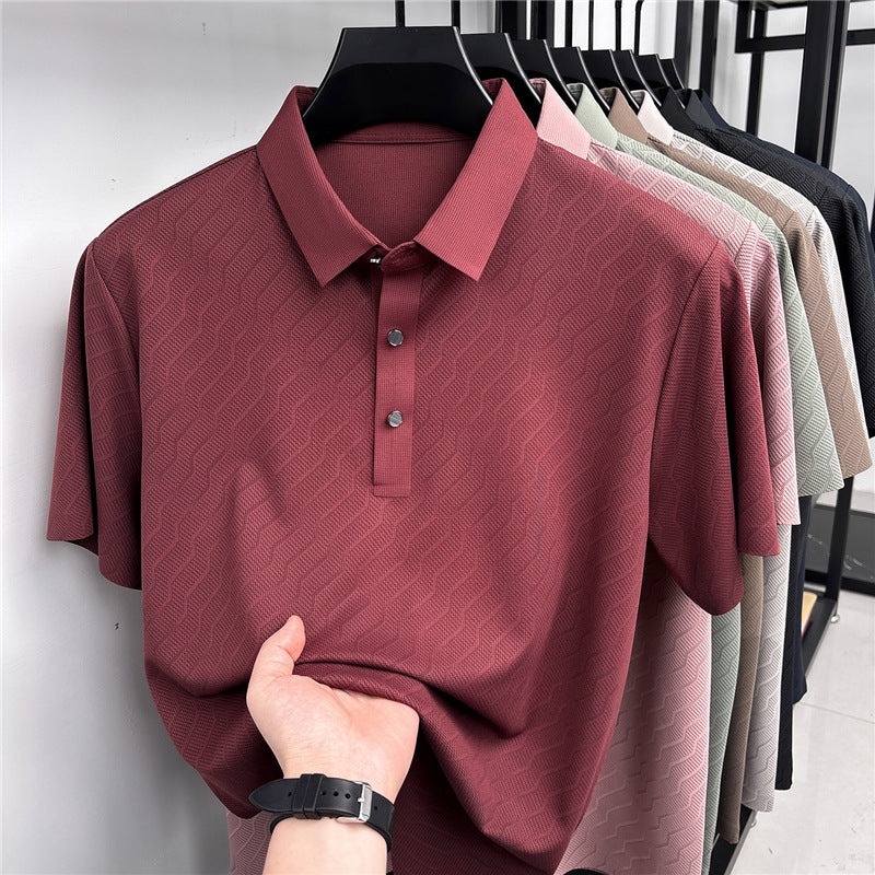 Premium Geometric Textured Polo
