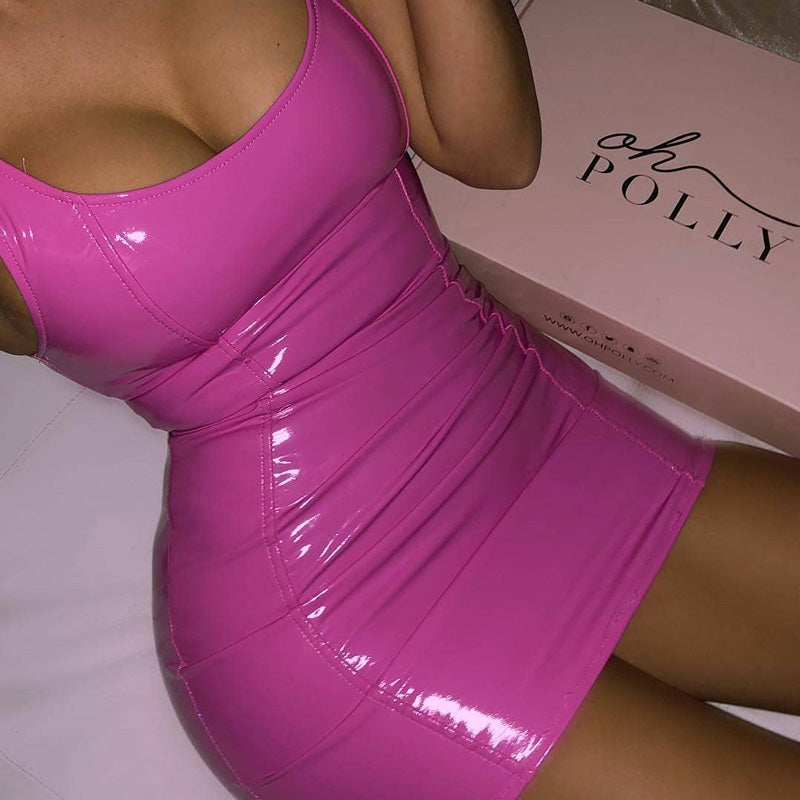PU Slip Mini Dress