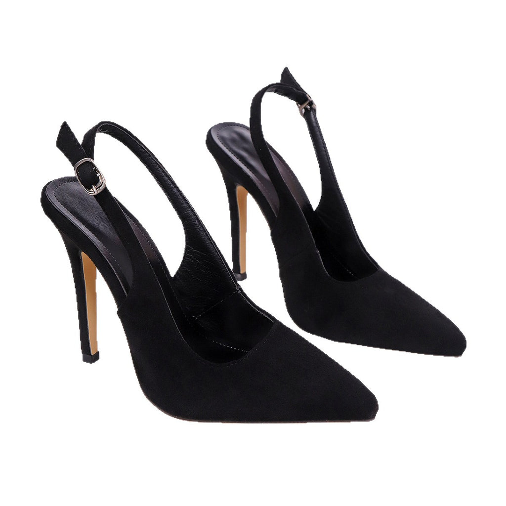 Pointed-Toe Slingback Heels