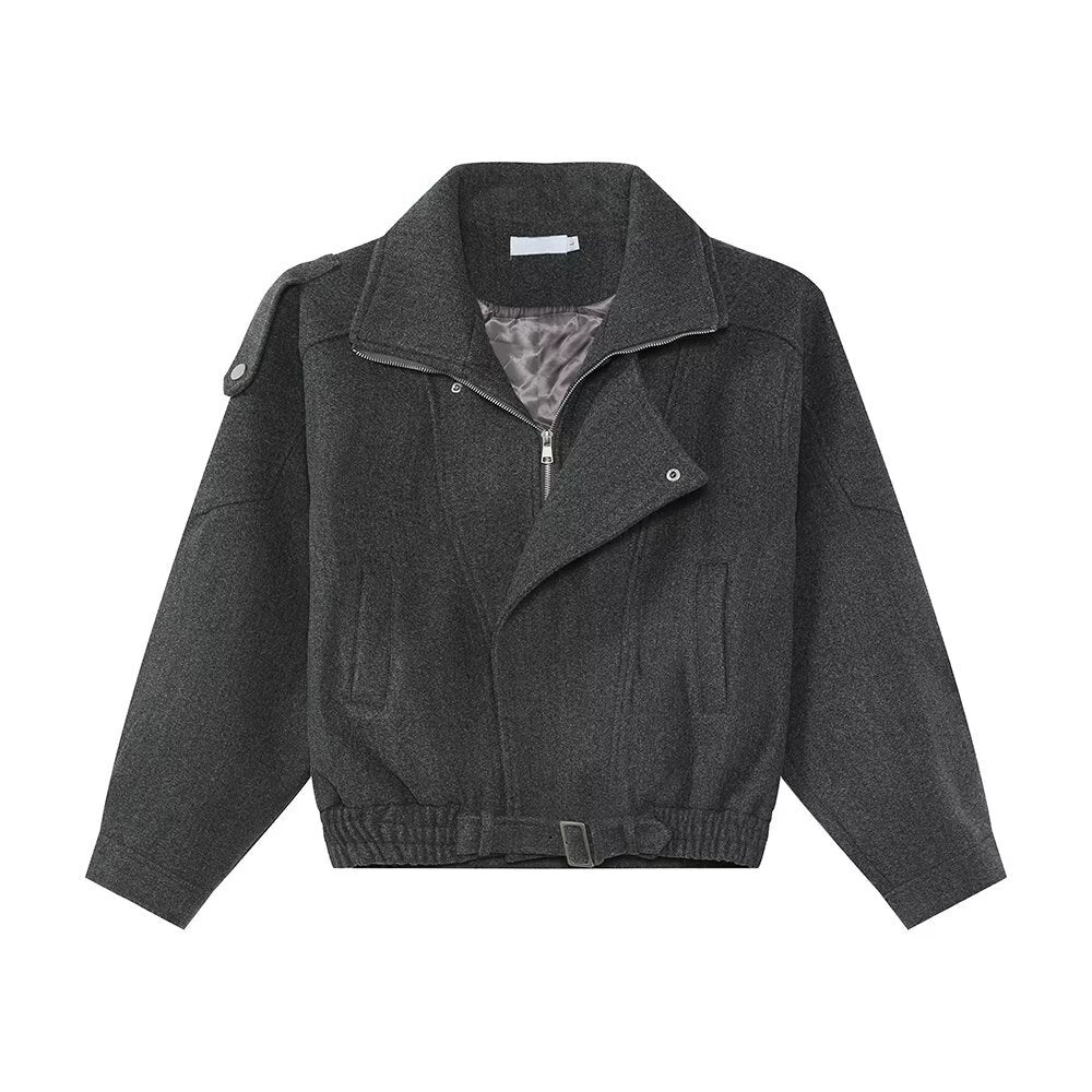 Stylish Deconstructed Zipper Jacket