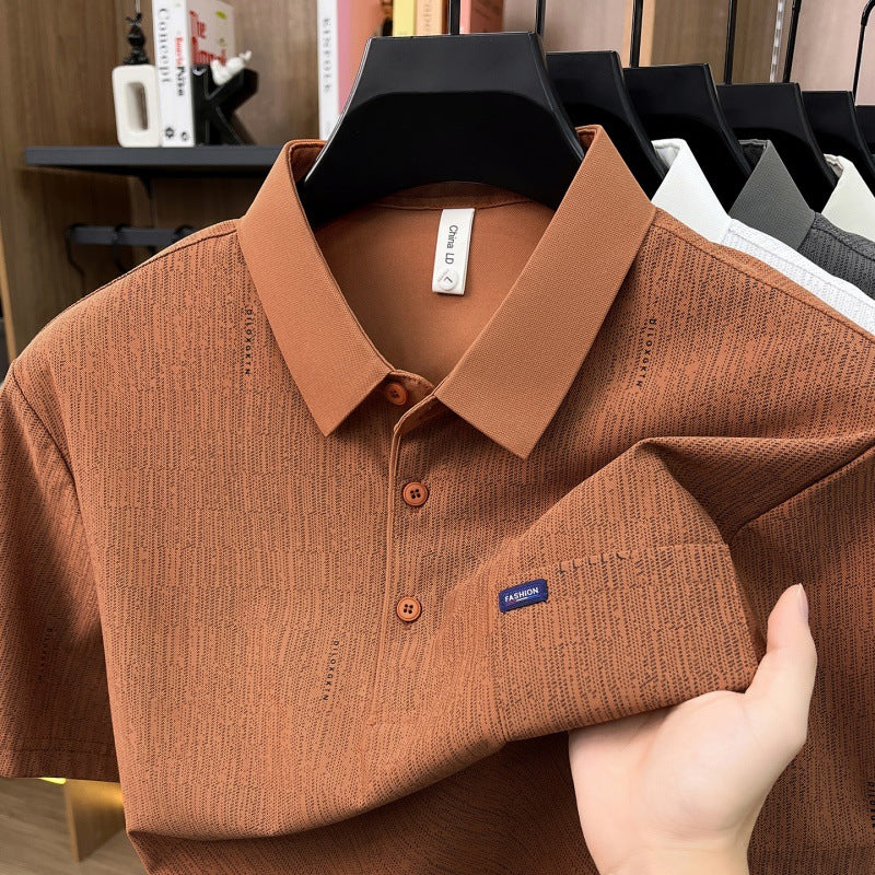 Textured Ice Silk Polo