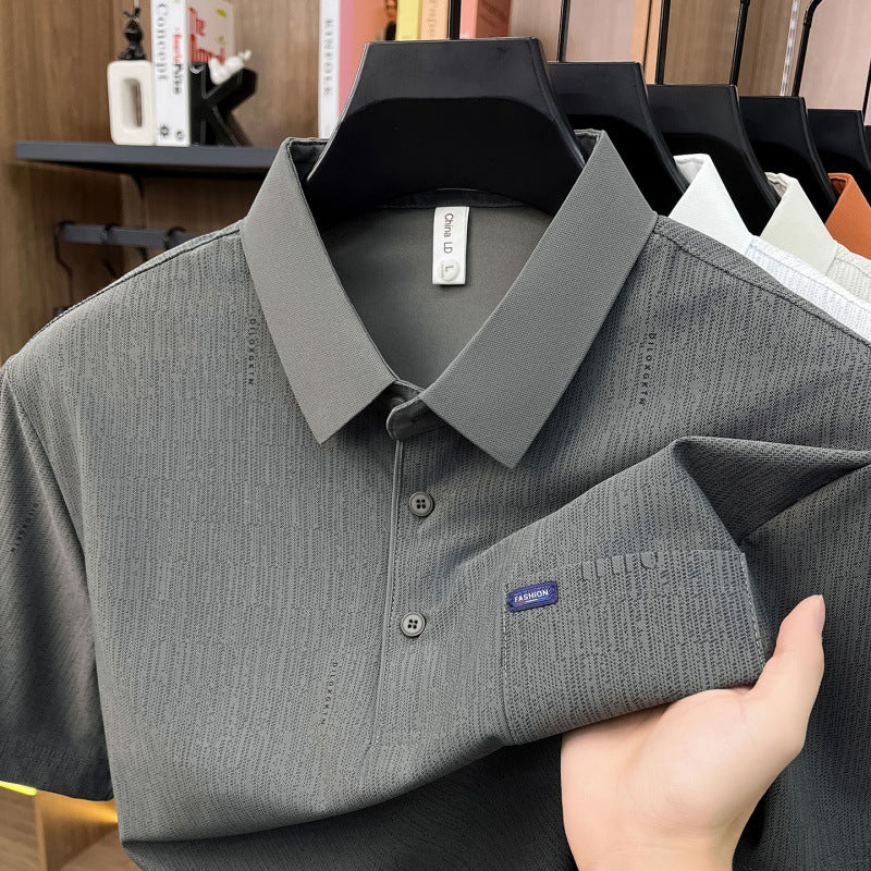 Textured Ice Silk Polo