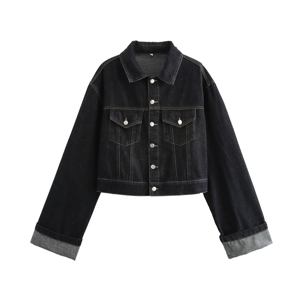 Women's Rolled-Cuff Denim Jacket