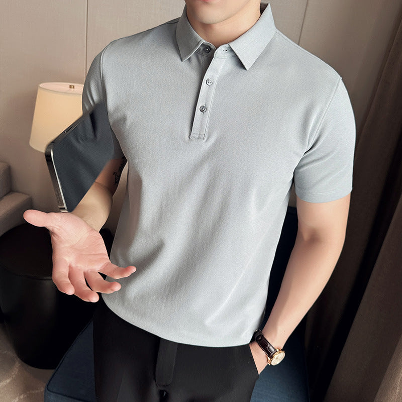 Polo Collar Knit Shirt