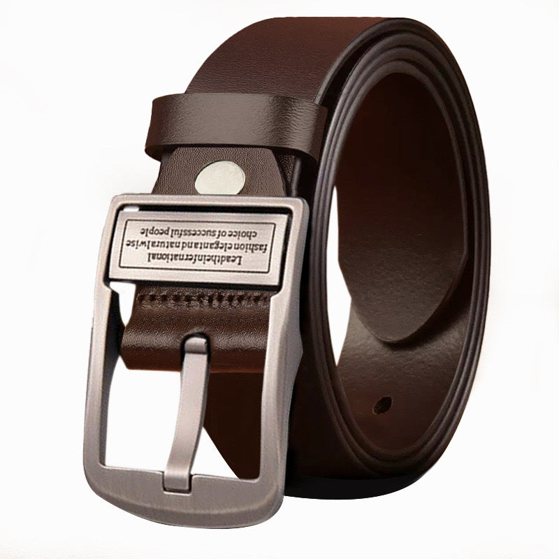 Men's Leather Pin-Buckle Belt