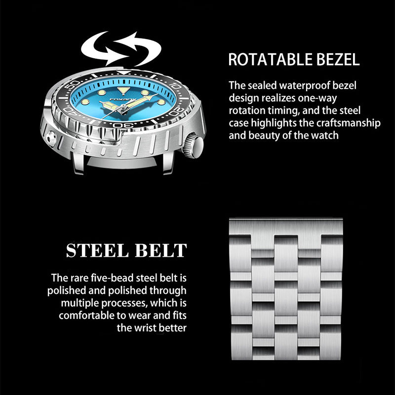 LIGE2023 cross-border exclusive FOXBOX men's quartz watch three-hand date waterproof watch business men's watch