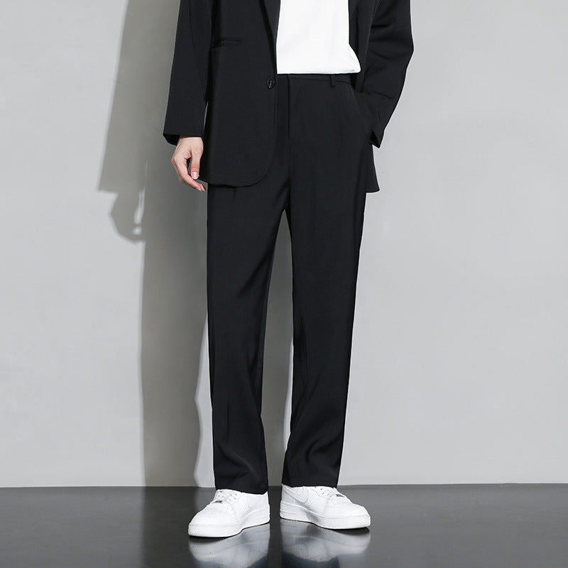 Relaxed Fit Straight Leg Trousers