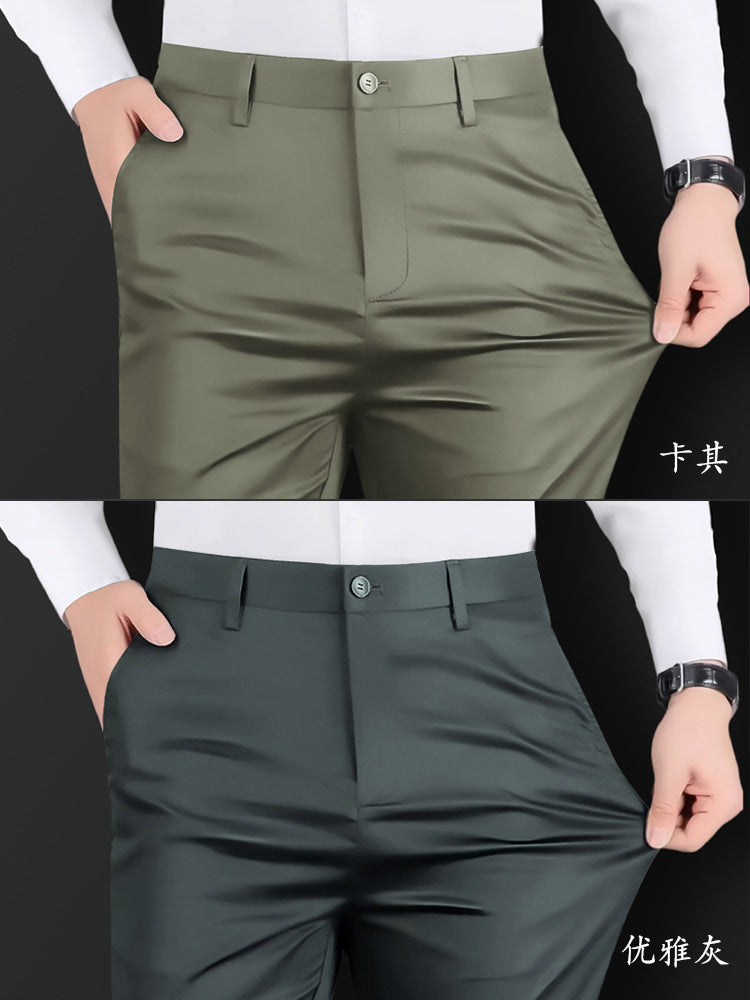 Silk-Blend Stretch Trousers