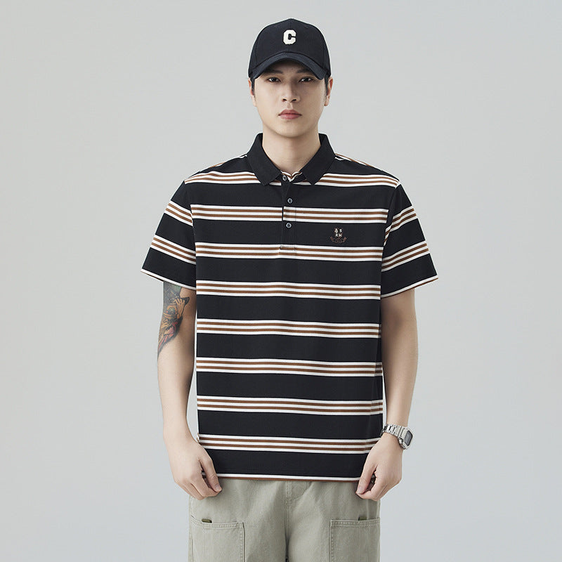 Premium Striped Essential Polo