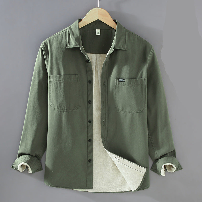 Cotton-Padded Workwear Shirt-Jacket