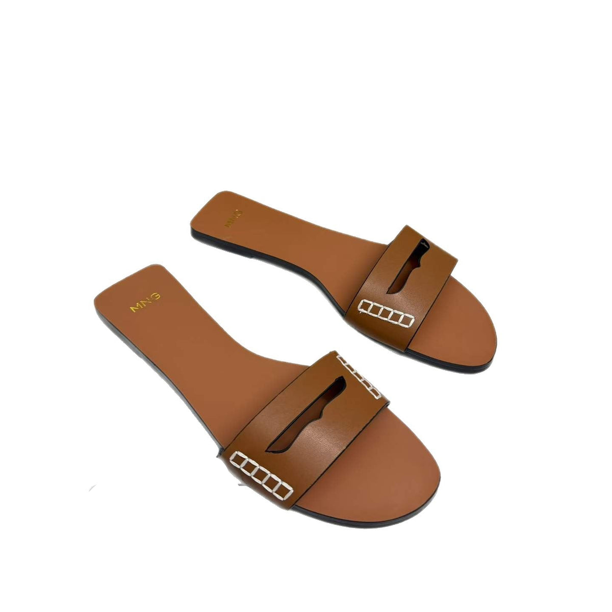 Leather Flat Slides