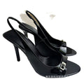 Glossy Buckle Slingback Heels – product view