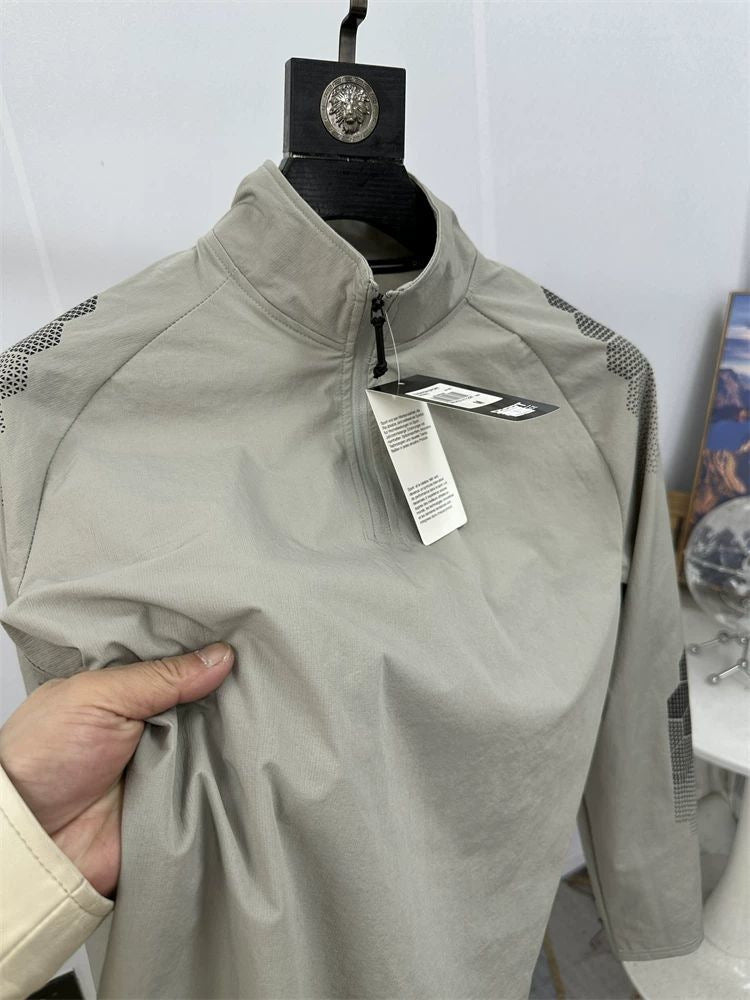 Hex-Pattern Performance Half-Zip Pullover