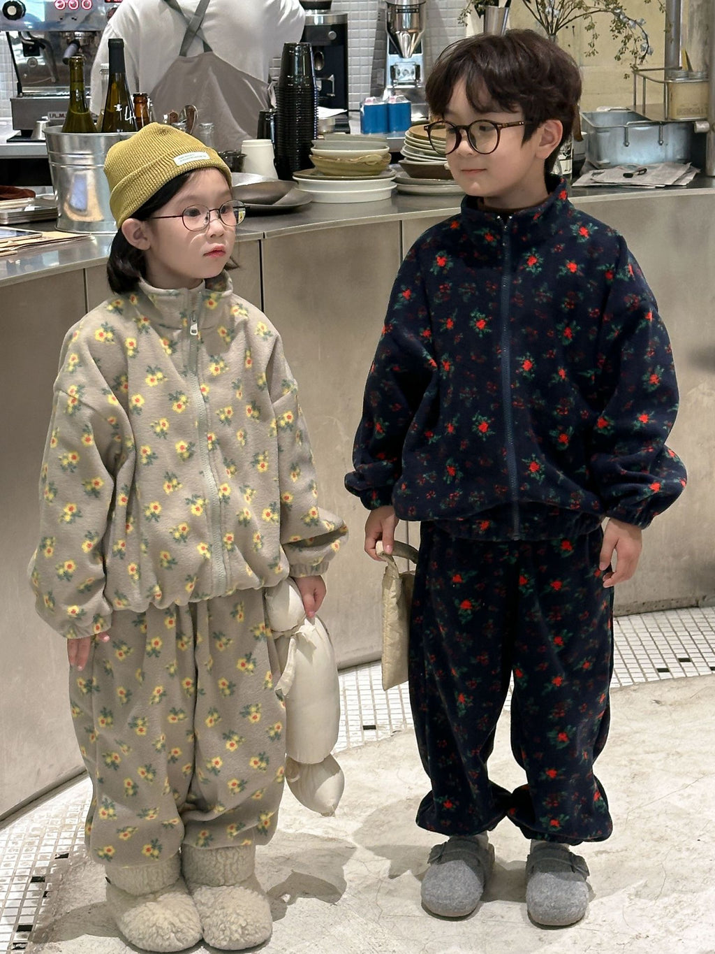 Kids' Printed Zip-Up Winter Set