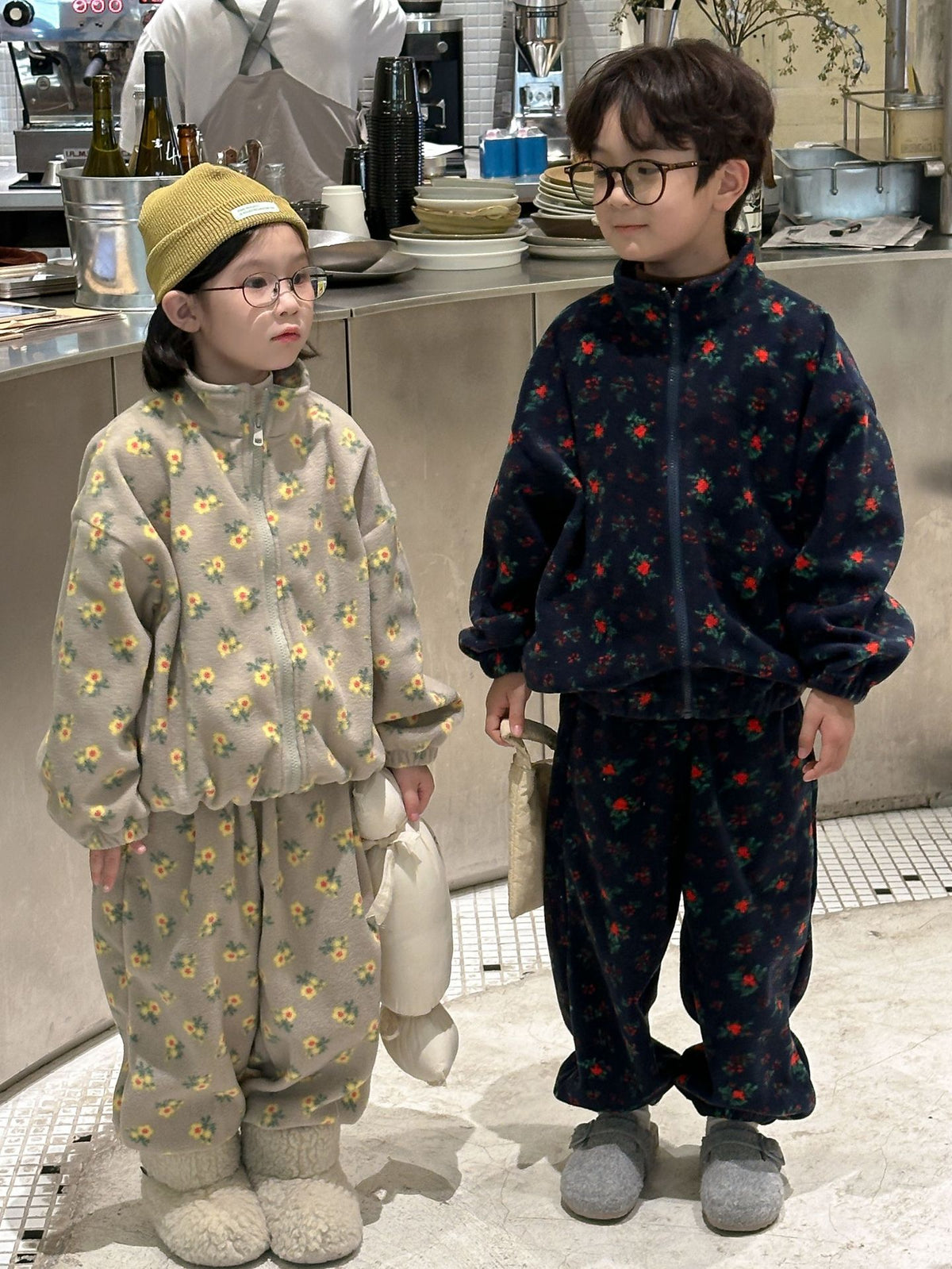 Kids' Printed Zip-Up Winter Set