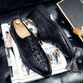 Men's Alligator-Embossed Oxfords