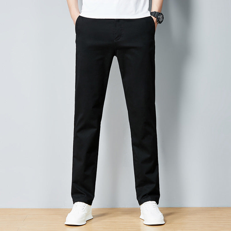 Casual Business Straight-Leg Slim-Fit Trousers