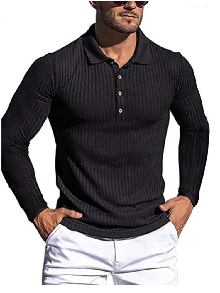 Men's Ribbed Knit Polo