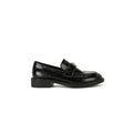Gold-Detail Block-Heel Loafers